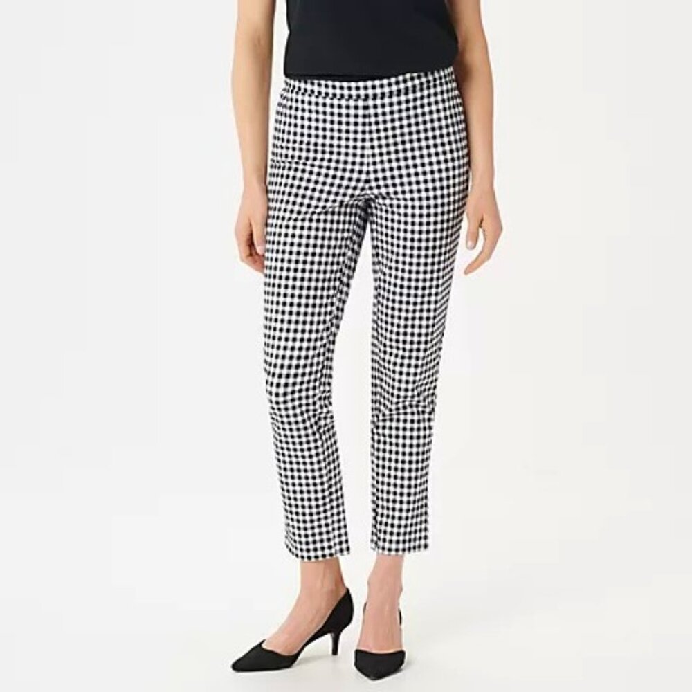 Isaac Mizrahi Live! Tall 24/7 Stretch Print Ankle Pants